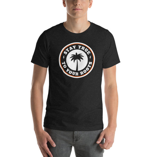 Stay True Palm Logo - Unisex T-Shirt - Black or White