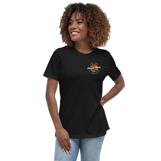 Retro Classic Palm Black - Women's Relaxed T-Shirt